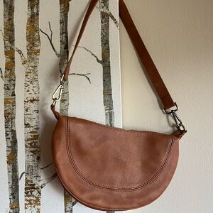 Urban Originals Anthropologie crescent crossbody bag brown